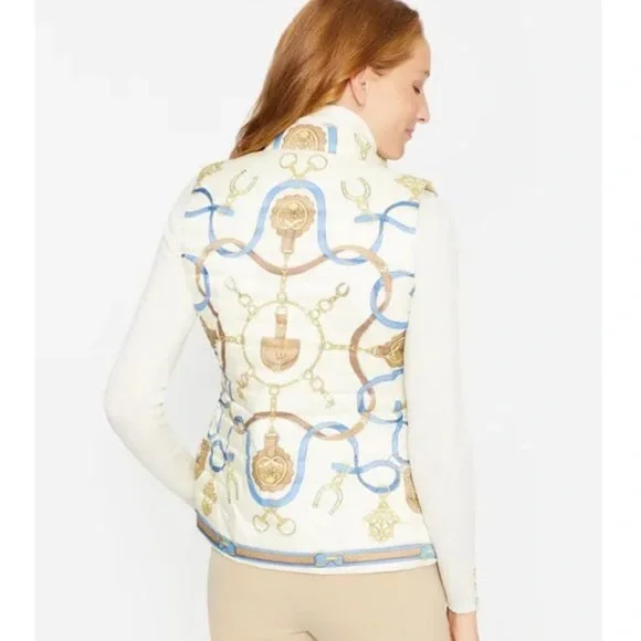 J. McLaughlin Tahoe goose down reversible Packable Vest - Picture 2 of 10